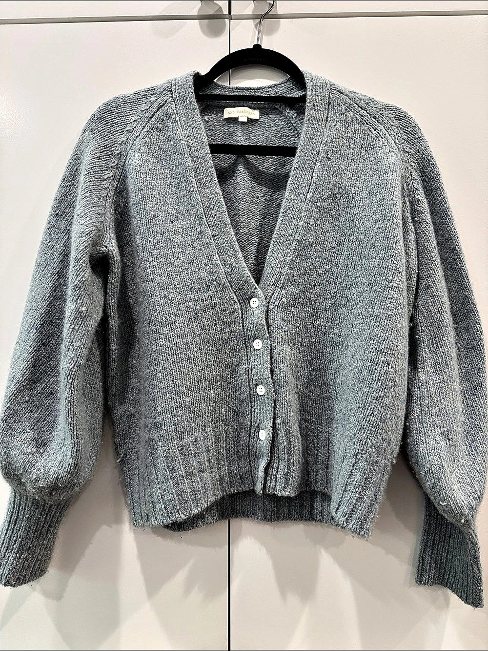 Ann Mashburn Cashmere Cardigan in Heather Blue Size Small